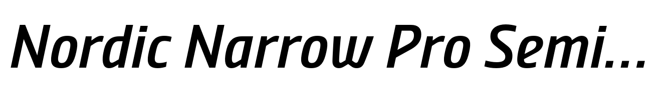 Nordic Narrow Pro SemiBold Italic